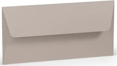 Produktbild von Briefumschlag DL Nassklebung Seidenfutter Taupe