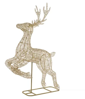 Produktbild von ECD Germany LED Rentier Outdoor XXL Weihnachtsfigur 337 cm Weihnachtsdeko, Weihnachtsbeleuchtung Außen, Hirsch Figur groß mit Timer 10000 LED Warmweiß