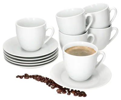 Immagine prodotto di set di 6 tazze da caffè Tommy con piattini per 6 persone