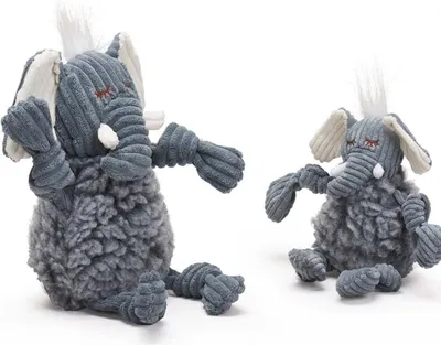 Produktbild von HuggleHounds Hundespielzeug FlufferKnottie Ellamae Elefant
