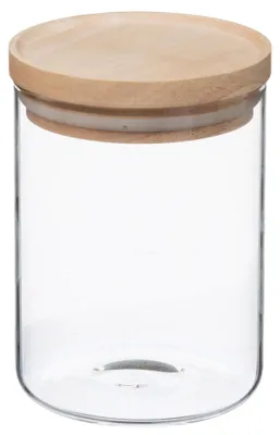 Obrázok produktu pre Nádoba na suché potraviny s dreveným viečkom, 600 ml