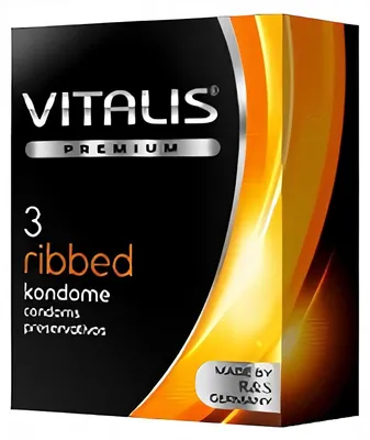 VITALIS Préservatifs Vitalis Premium Ribbed pour une expérience sexu – photo 1