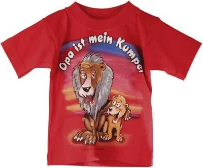 Produktbild von Kinder T-Shirt mit Print - Opa ist mein Kumpel - 08226 rot - Gr. 86-164 Größe - 86/92