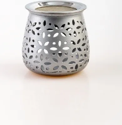Produktbild von Duftlampe Aluminium silber, Höhe 8 cm