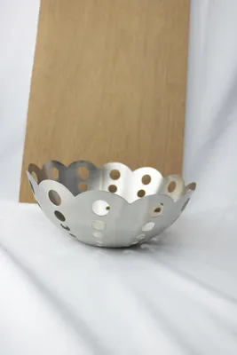 Zdjęcie produktu dla miska na owoce ze stali nierdzewnej, 24 x 10 cm.