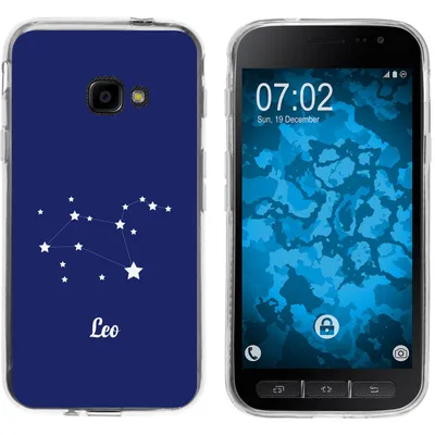 Produktbild von PhoneNatic Case kompatibel mit Samsung Galaxy Xcover 4 / 4s Silikon-Hülle SternzeichenLeo M4