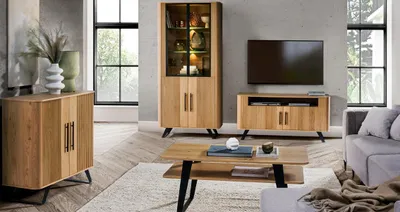 Image de Moderne Ensemble V Lowboard Sideboard complet Meubles en bois Meuble-paroi