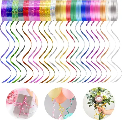 Obrázok produktu pre Stuha Darčeková stuha sada 44 roliek 5MM X 10M Darčekové stuhy Balónové luky Kit