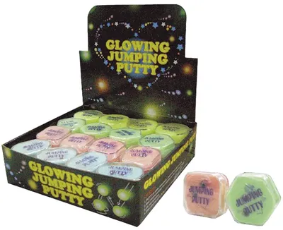 Produktbild von Lustige Springknete, glow in the dark, 12 Stück