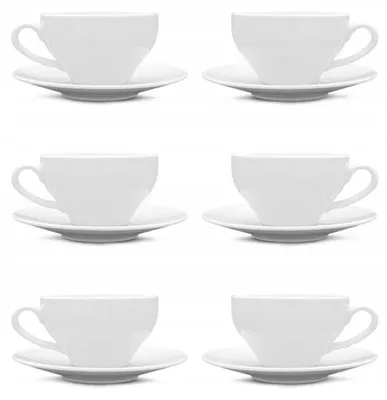 Produktbild von Lubiana Paula Porzellan Tassenset 6x 300ml mit Untertassen