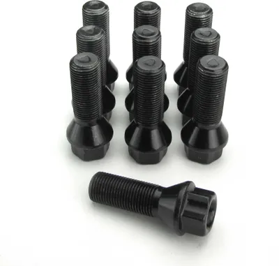Produktbild von 10x Radbolzen Radschrauben Spurverbreiterung Alufelgen Kegelbund M14 x 1,25 50mm