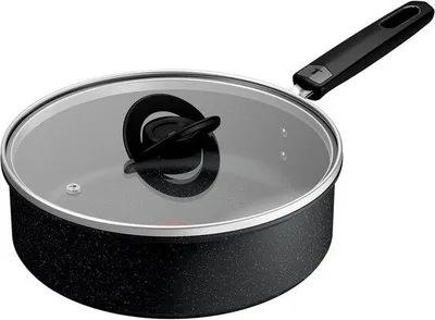 Zdjęcie produktu dla Tefal Ultimate G3213223, Okrągły, Patelnia do saute, Czarny, Aluminium, Thermo-Spot, Szkło