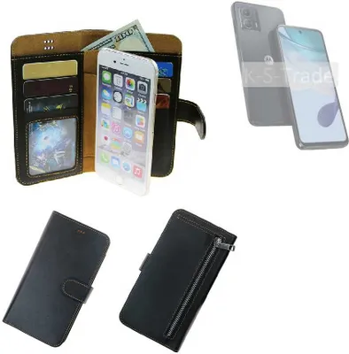 Produktbild von K-S-Trade Schutz Hülle kompatibel mit Motorola Moto G53 5G Klapphülle Case Phone cover Slim Handytasche Handy Hülle schwarz aus Kunstleder (1 Stk)
