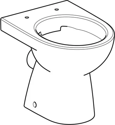 Produktbild von Geberit Stand-Tiefspül-WC RENOVA Abgang horizontal, teilgeschlossen, Rimfree weiß