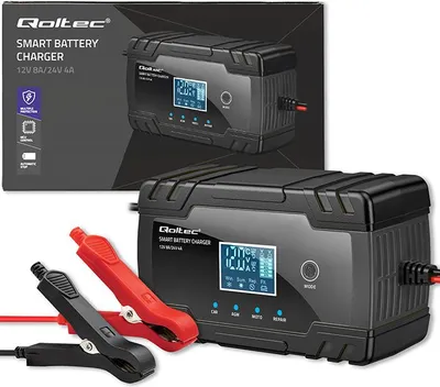 Immagine prodotto di Qoltec Microprocessor charger 12V 8A 24V 4A LCD