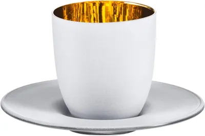 Produktbild von EISCH Set Espresso-Becher und Untertasse 109/6 gold-weiß COSMO PURE WHITE 77410998 #1