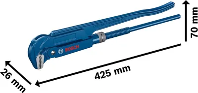 Produktbild von Sanitär-Eckrohrzange, 90°, 420 mm