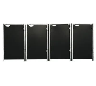 Produktbild von Hide Metall Mülltonnenbox für 4 Mülltonnen 240 Liter Schwarz 81x279x115 cm