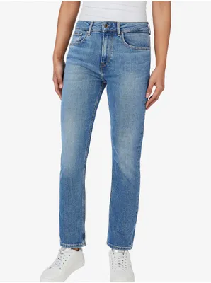 Image de Jean droit bleu pour femme Pepe Jeans Mary