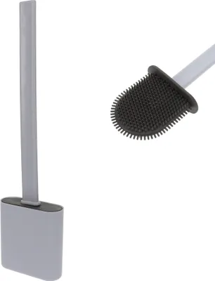 Produktbild von Klobürste Silikon weiß Wandmontage Silikon Toilettenbürste WC Bürste Klobürstenhalter ohne bohren Bürstengarnitur WC Bürsten & Halter
