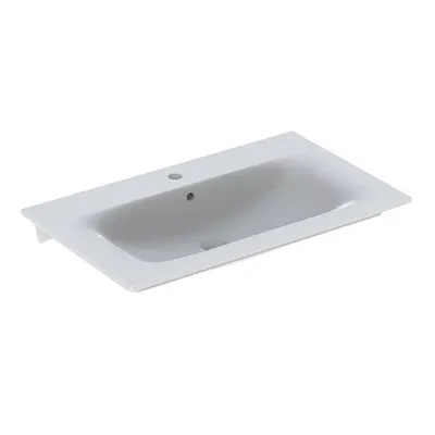 Produktbild von Geberit Möbelwaschtisch RENOVA PLAN mit Hahnloch, mit Überlauf 800 x 480 mm weiß 122280600