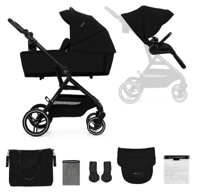 Image de KINDERKRAFT SELECT Poussette combinée Yoxi 2in1 Noir pur
