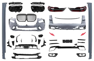 Imagen del producto de Kit de carrocería para BMW X7 G07, modelos 2018-2022. Transformación del modelo G07 (LCI) a partir de 2023, con parachoques de diseño M.