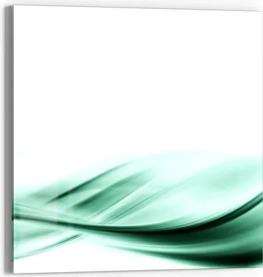 Produktbild von DEQORI Glasbild Echtglas 30x30 cm 'Fließende Frische' Wandbild Bild modern Deko