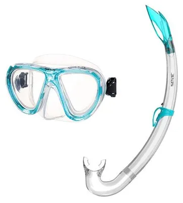 Image de Kit de plongée pour enfants Seac Bella en silicone bleu aqua