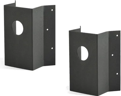 Produktbild von 2er-Set Eckbefestigungen für Wandleuchten, Aluminium schwarz, Höhe 19cm