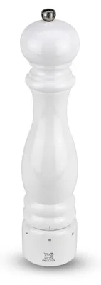 Image de Moulin à sel PEUGEOT PARIS 30 cm en bois de hêtre laqué blanc uSelect avec mécanisme de broyage en zircone