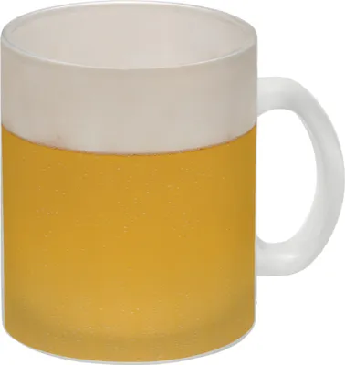 Produktbild von Glas Tasse mit Bier Motiv
