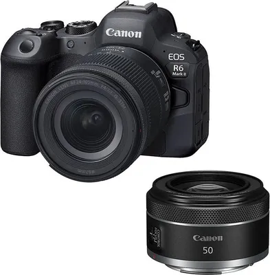 Immagine prodotto di CANON EOS R6 MARK II + obiettivo RF 24-105mm f/4-7.1 IS STM + RF 50mm f/1.8 STM