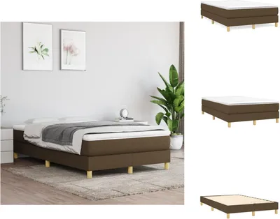 Immagine prodotto di vidaXL Letto a molle scure in tessuto 120x200 cm - Letti & strutture letto