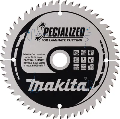 Immagine prodotto di Makita SPECIALISED Sägeb.165x20x52Z B-33831