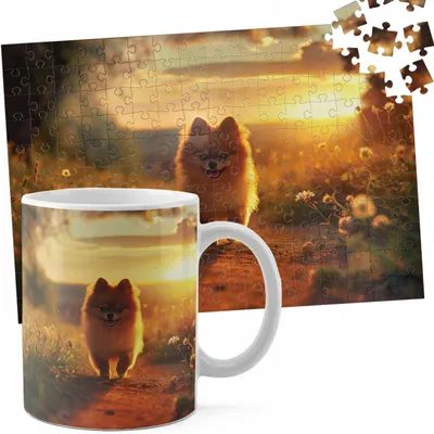 Produktbild von Zestaw Kubek + Puzzle 110El - Zwierzęta Pies Piesek Słodki
