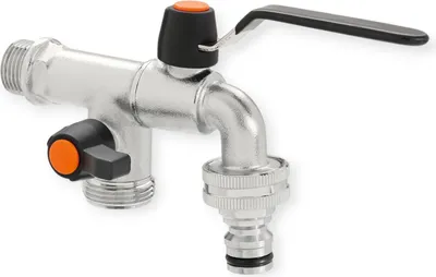Produktbild von claber® 1/2” Metal Doppel-Kugelauslaufhahn