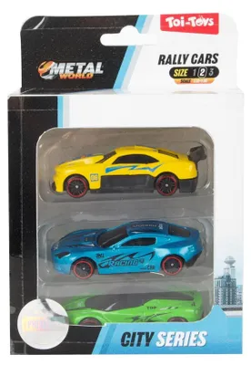 Obrázok produktu pre Toi-Toys Toi Toys Sada klasických pretekárskych áut Rallye, 3 kusy