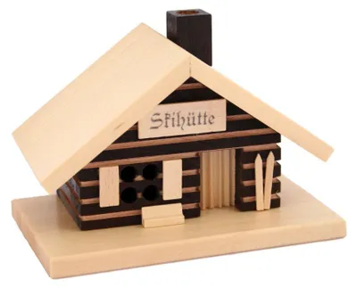 Produktbild von KNOX - Räucherhaus Skihütte - Maße ca. 11x9x11cm, für Räucherkerzen Größe M (Standard) - 329030
