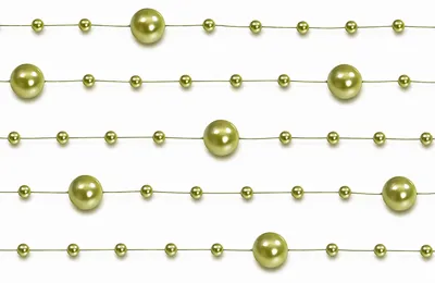 Produktbild von Perlenkette 8mm x 1,3m Kunststoff  5 Stück Olivgrün