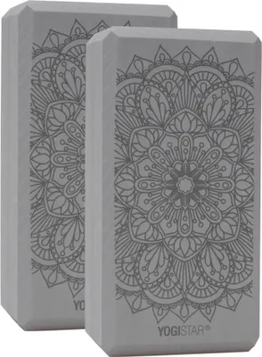 Produktbild von Yogablock yogiblock® basic - art collection - lotus mandala - graphit - 2er-Set