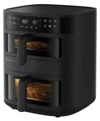 Obrázok produktu pre Electrolux EAFD11B, Teplovzdušná fritéza, 11 L, Dvojitý, Čierna, Dotyk, Samostatný