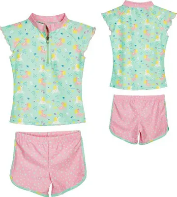 Produktbild von Playshoes UV Bade Zweiteiler Einhorn Rosa Mint (86/92)