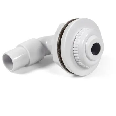 Produktbild von Einströmdüse inkl. Dichtung + 90° Anschluss für Stahlwandbecken