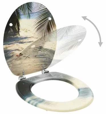 Immagine prodotto di vidaXL Sedile per wc con coperchio MDF design da spiaggia