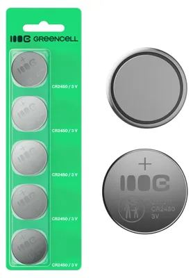 Imagen del producto de Batería de litio Green Cell, tipo CR2450, 3V, 600mAh, para dispositivos electrónicos