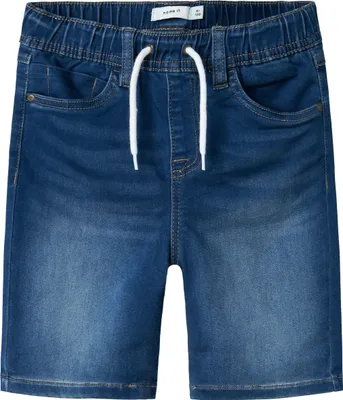 Productafbeelding van NAME IT jongensjeansshort met koord en zakken. Maat: