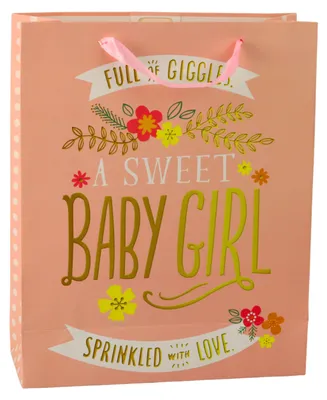 Produktbild von Babyparty-Geschenktüte zur Geburt für Mädchen, 32 x 26 x 12 cm