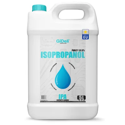 Productafbeelding van Isopropanol 5L, 99,9% IPA, reinigingsalcohol, ontvetter voor elektronica, GiDeli