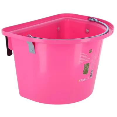 Image de Mangeoire de compétition Kerbl avec étrier de suspension et poignée de transport rose